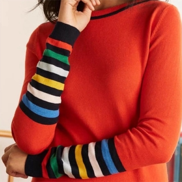 Boden Alba Long Sleeved Boat Neck Knit Dress size 6 - Picture 2 of 10